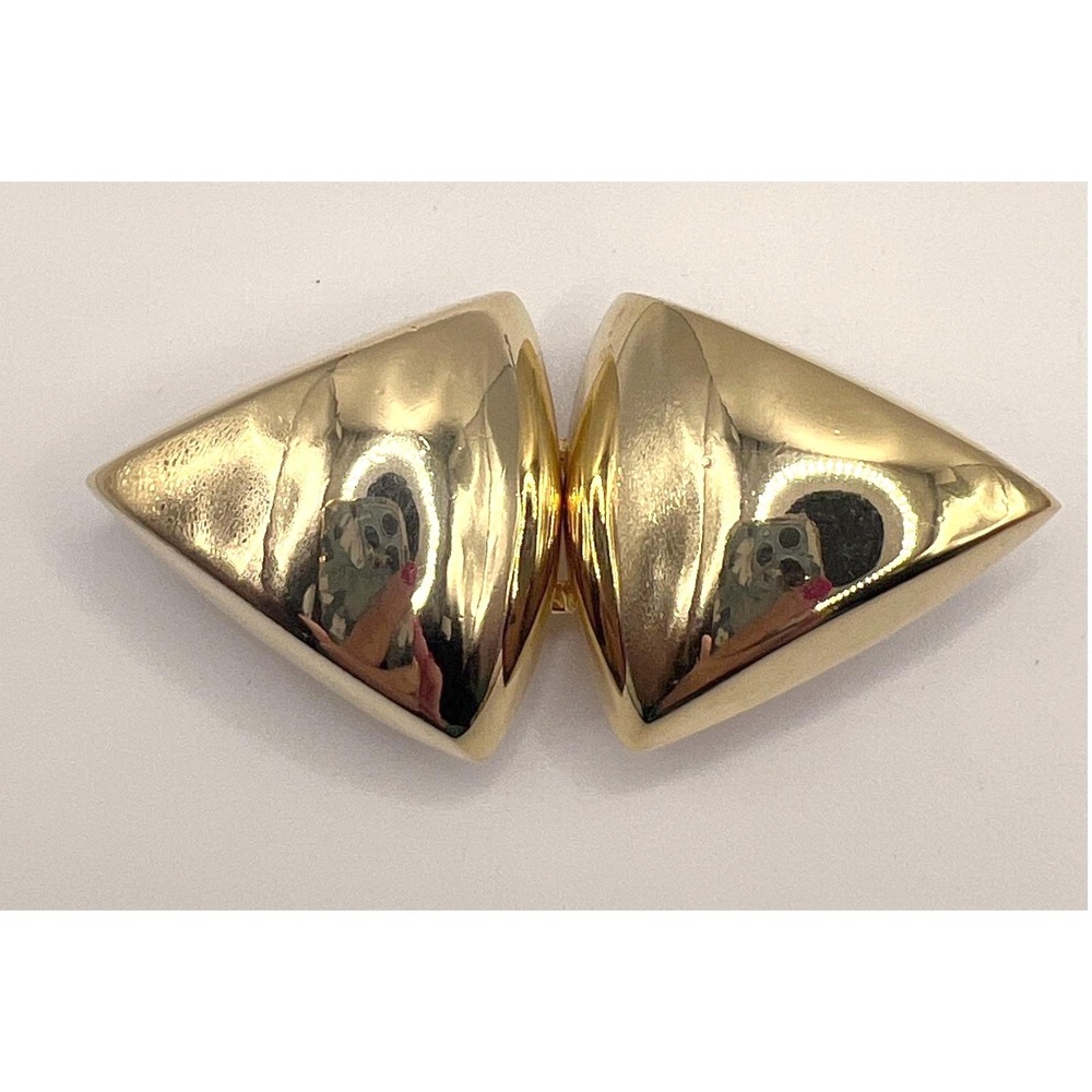Vintage Dotty Smith Sculptural Belt Buckle‎ Gold Tone Signed fits 1/2" belt
